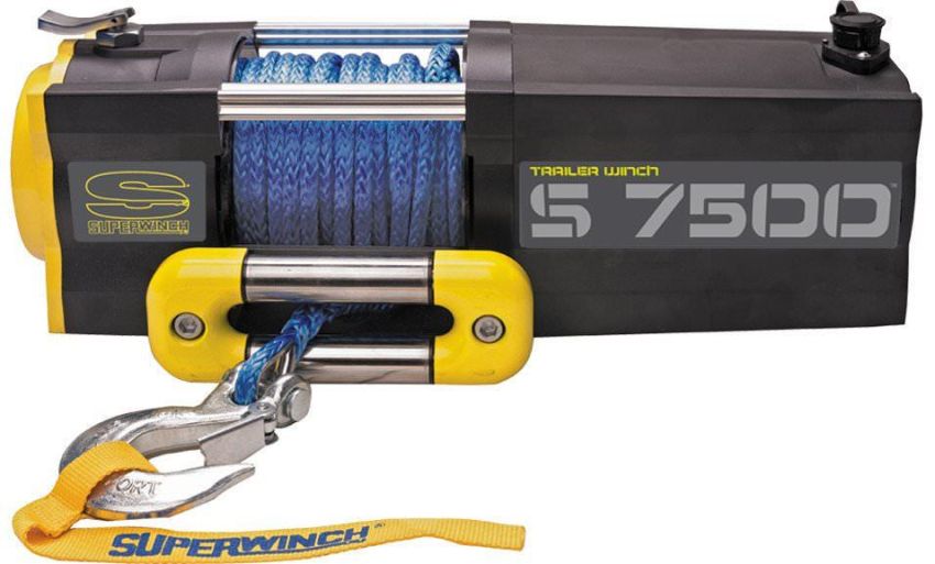 Superwinch 1475201 7500 LBS 12V DC 5/16in x 54ft Synthetic Rope S7500 Winch