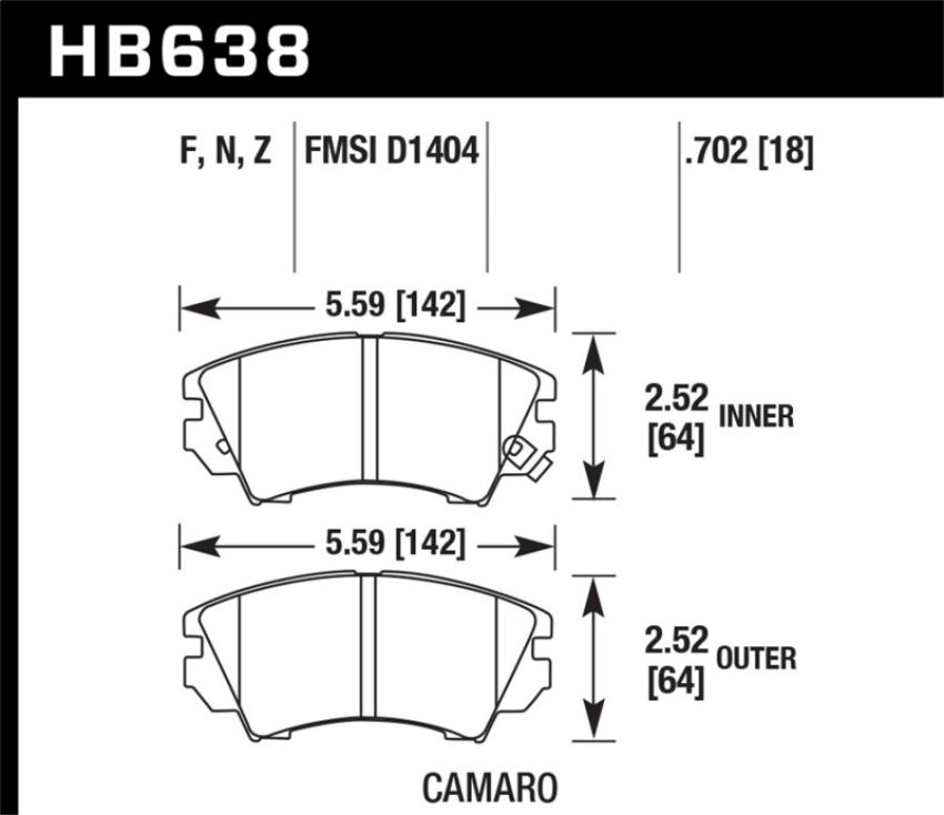 Hawk Performance HB638B.702 HPS 5.0 Disc Brake Pad