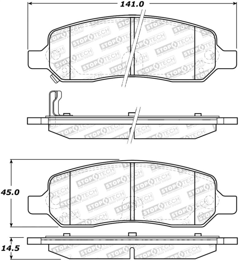 Stoptech 308.11720 Street Brake Pads