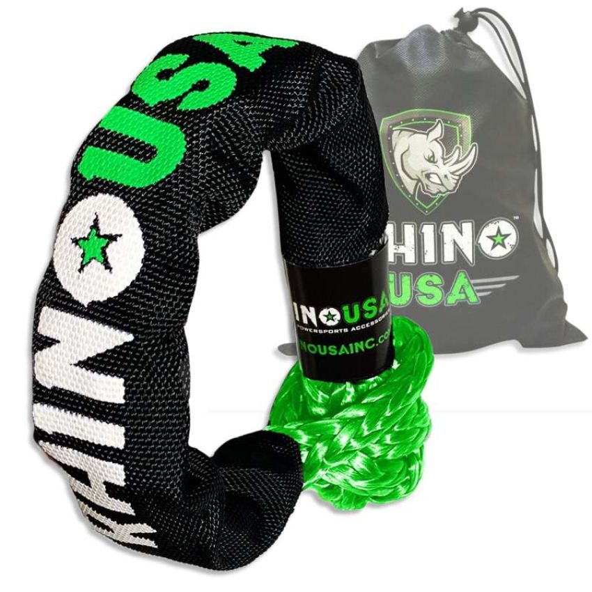 Rhino USA SFTSHACK38-GRN-1 Synthetic Soft Shackle (1Pk 3/8InX22In) (Green)