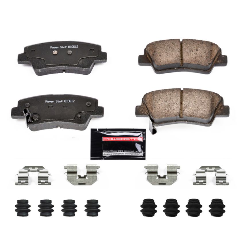 PowerStop Z23-1313 PowerStop - Z23 Daily Driver Carbon-Fiber Ceramic Brake Pads with Hardware Kit