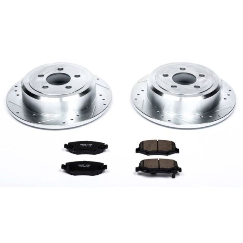 PowerStop K3046 Z23 Daily Driver Carbon-Fiber Ceramic Brake Pad and Drilled & Slotted Rotor Kit