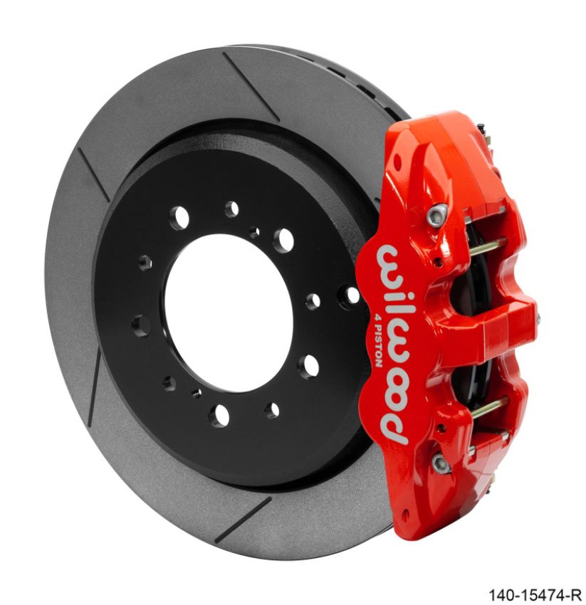 Wilwood 140-15474-R AERO4 Rear Truck Kit 14.50in Red 2008-2015 Toyota Land Cruiser (J200) w/ Lines