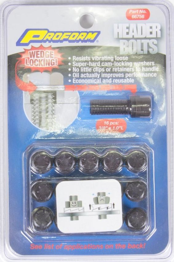 PROFORM PFM66756 Wedge Locking Header Bolts 3/8in x 1in 16pcs.
