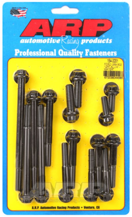 ARP ARP154-3201 Water Pump & Front Cover Bolt Kit SBF 289-302