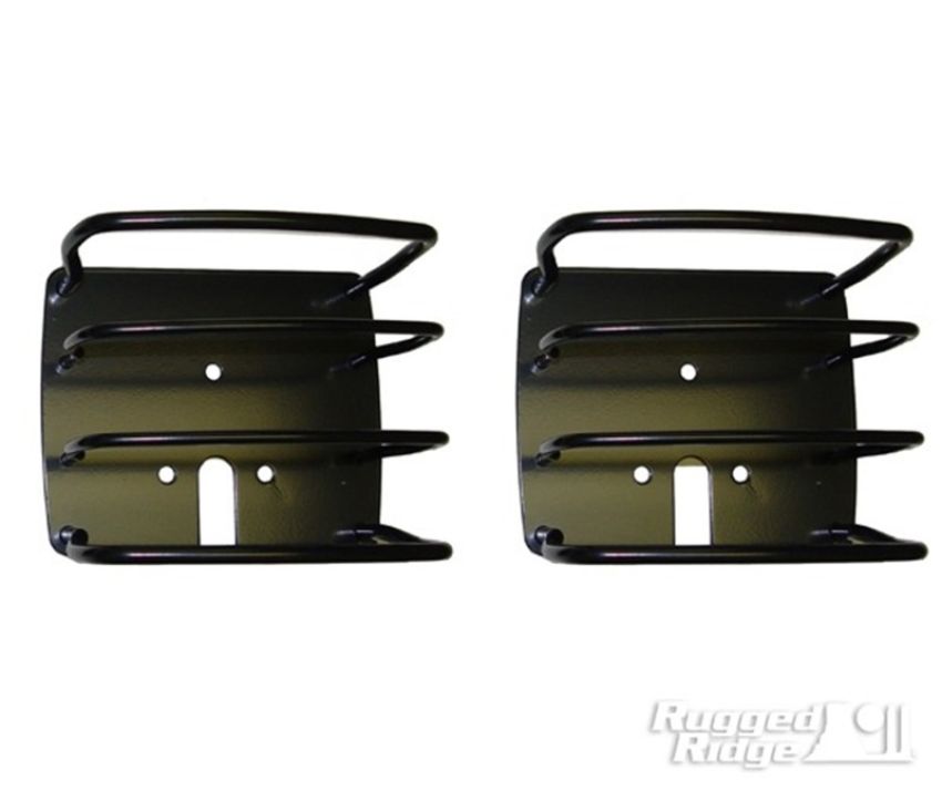 Euro Tail Light Guards Black 76-06 Jeep CJ/Wrag