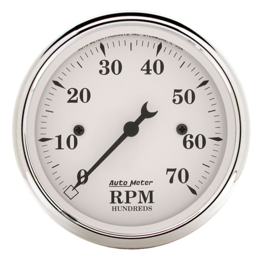 AUTOMETER ATM1695 Old Tyme White 3 1/8in Tach 7000 RPM Elec.