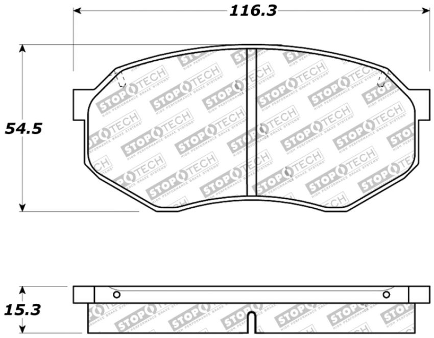 Stoptech 309.03890 Sport Brake Pads w/Shims and Hardware - Rear