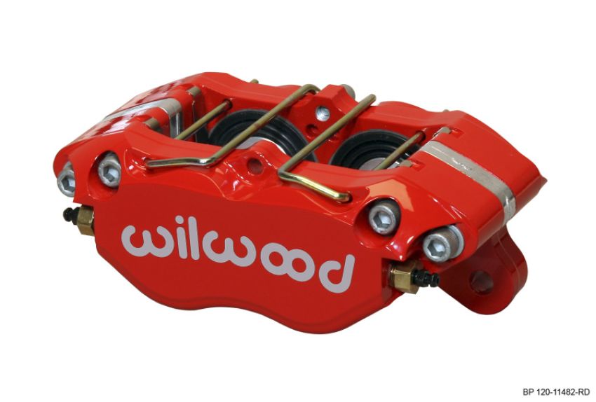 Wilwood 120-11482-RD Caliper-Dynapro Dust-Boot 5.25in Mount - Red 1.75in Pistons .81in Disc