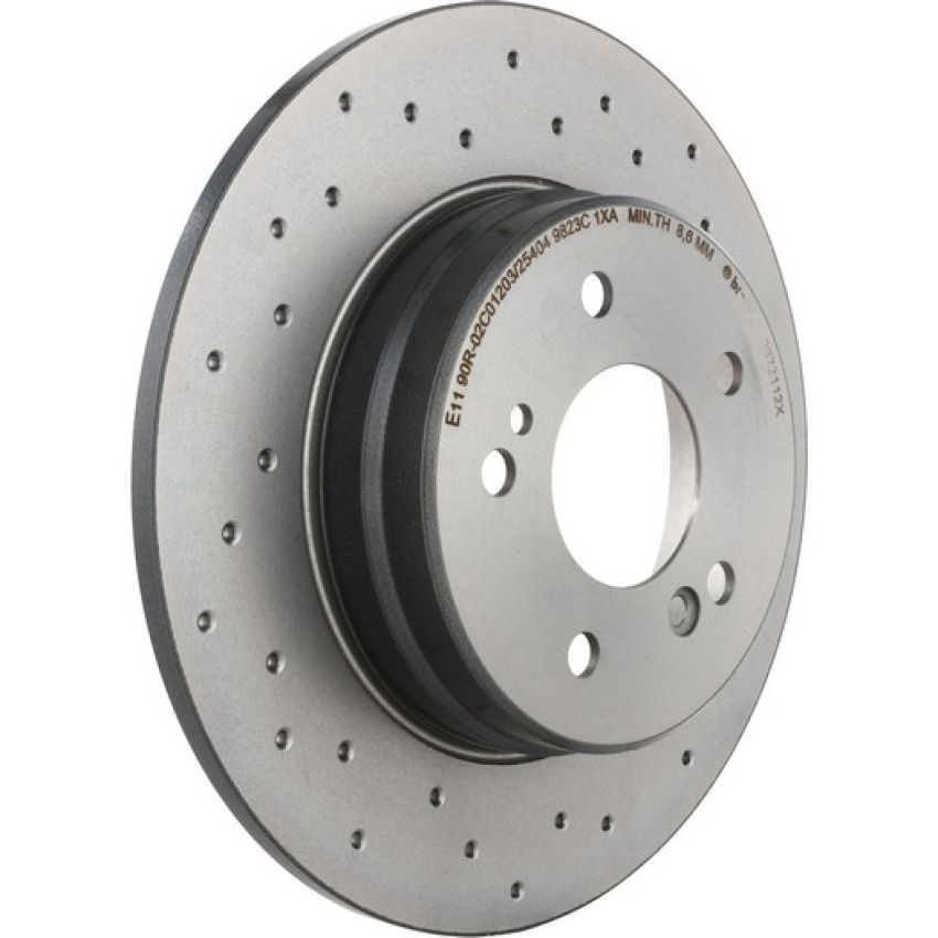 Brembo 08.7211.2X Premium UV Coated Rear Xtra Cross Drilled Brake Rotor