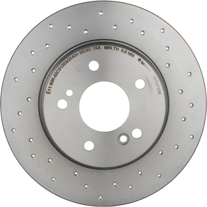 Brembo 08.7211.2X Premium UV Coated Rear Xtra Cross Drilled Brake Rotor