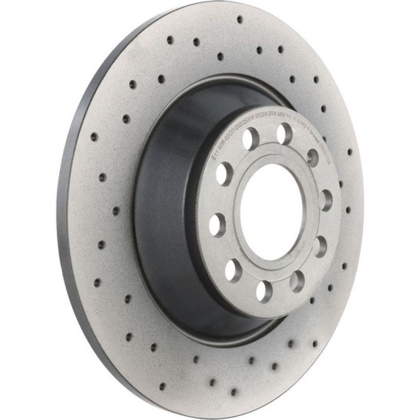 Brembo 08.8843.2X Premium UV Coated Rear Xtra Cross Drilled Brake Rotor