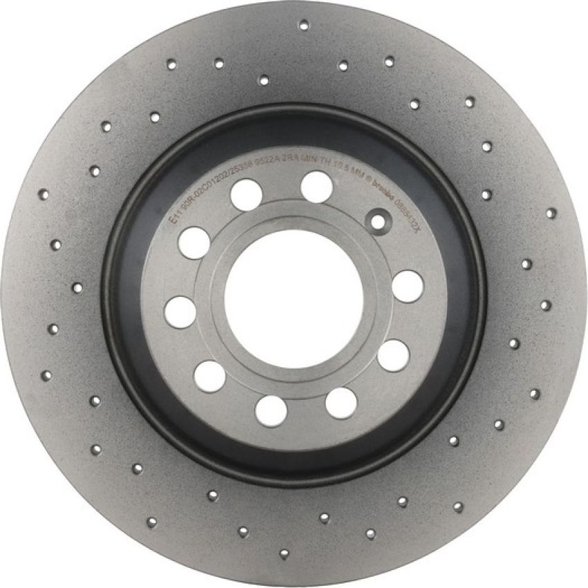 Brembo 08.8843.2X Premium UV Coated Rear Xtra Cross Drilled Brake Rotor