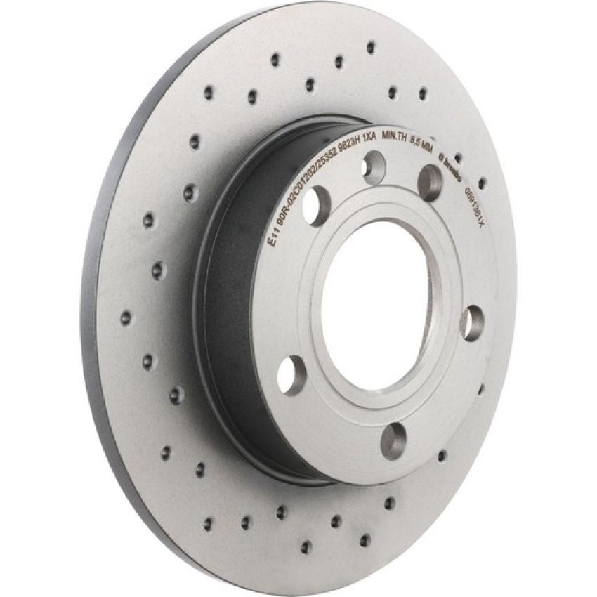 Brembo 08.9136.1X Premium UV Coated Rear Brake Rotor