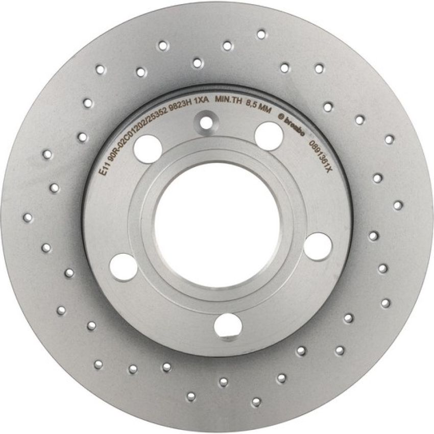 Brembo 08.9136.1X Premium UV Coated Rear Brake Rotor