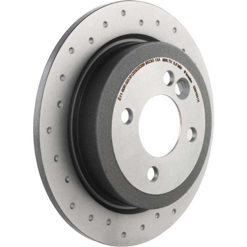Brembo 08.9163.1X Premium UV Coated Rear Xtra Cross Drilled Brake Rotor