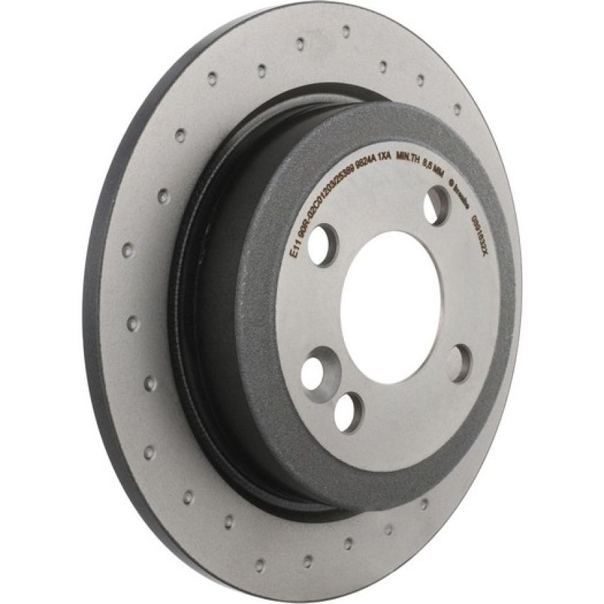 Brembo 08.9163.2X Premium UV Coated Rear Xtra Cross Drilled Brake Rotor