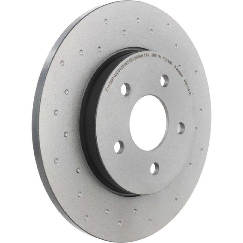 Brembo KTX0094 Brembo ceramic brake pad and Xtra solid drilled brake disc kit