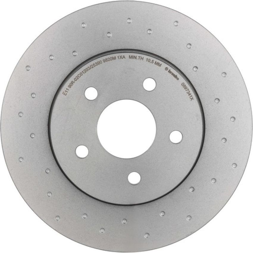Brembo KTX0094 Brembo ceramic brake pad and Xtra solid drilled brake disc kit
