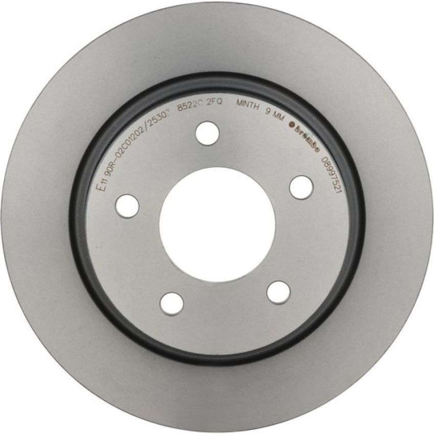 Brembo KT00513 Brembo ceramic brake pad and UV coated solid  brake disc kit