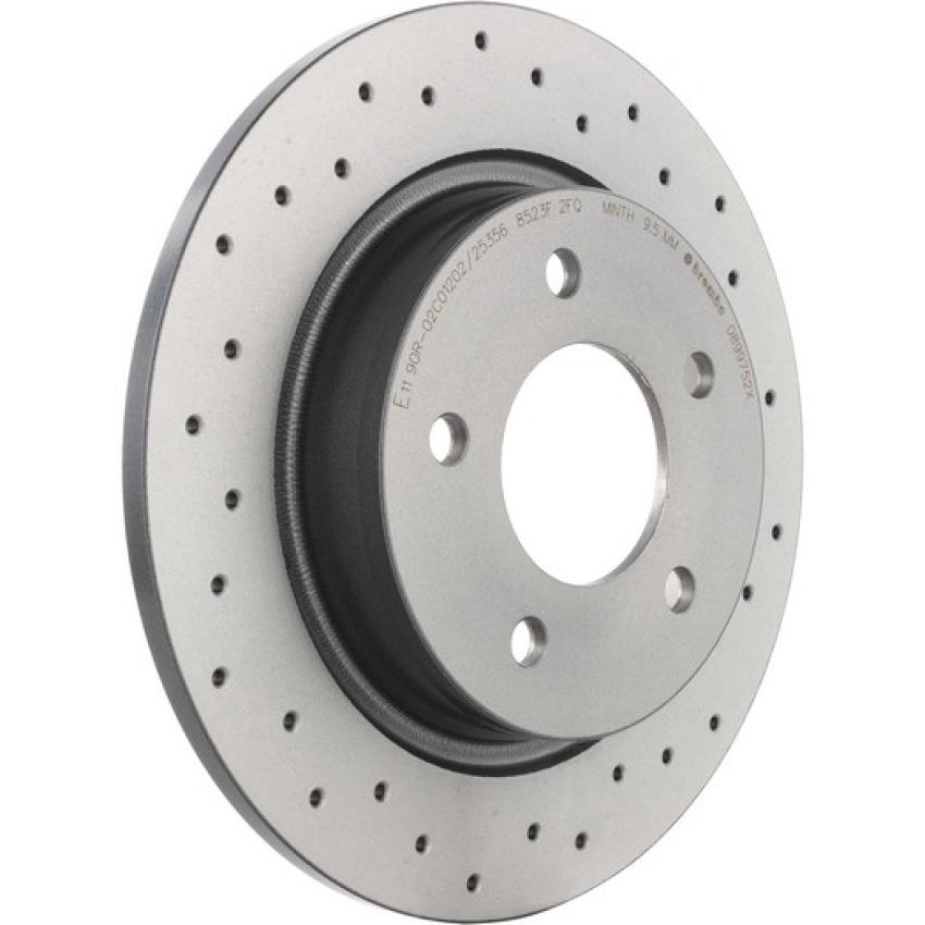 Brembo 08.9975.2X Premium UV Coated Rear Xtra Cross Drilled Brake Rotor