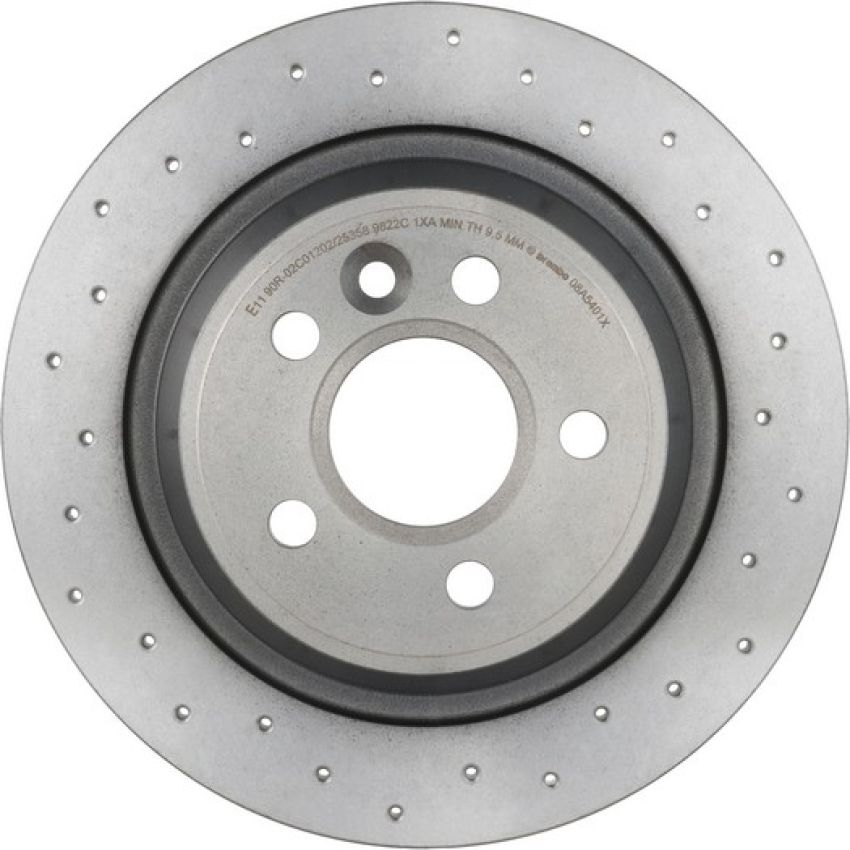 Brembo 08.A540.1X Premium UV Coated Rear Xtra Cross Drilled Brake Rotor