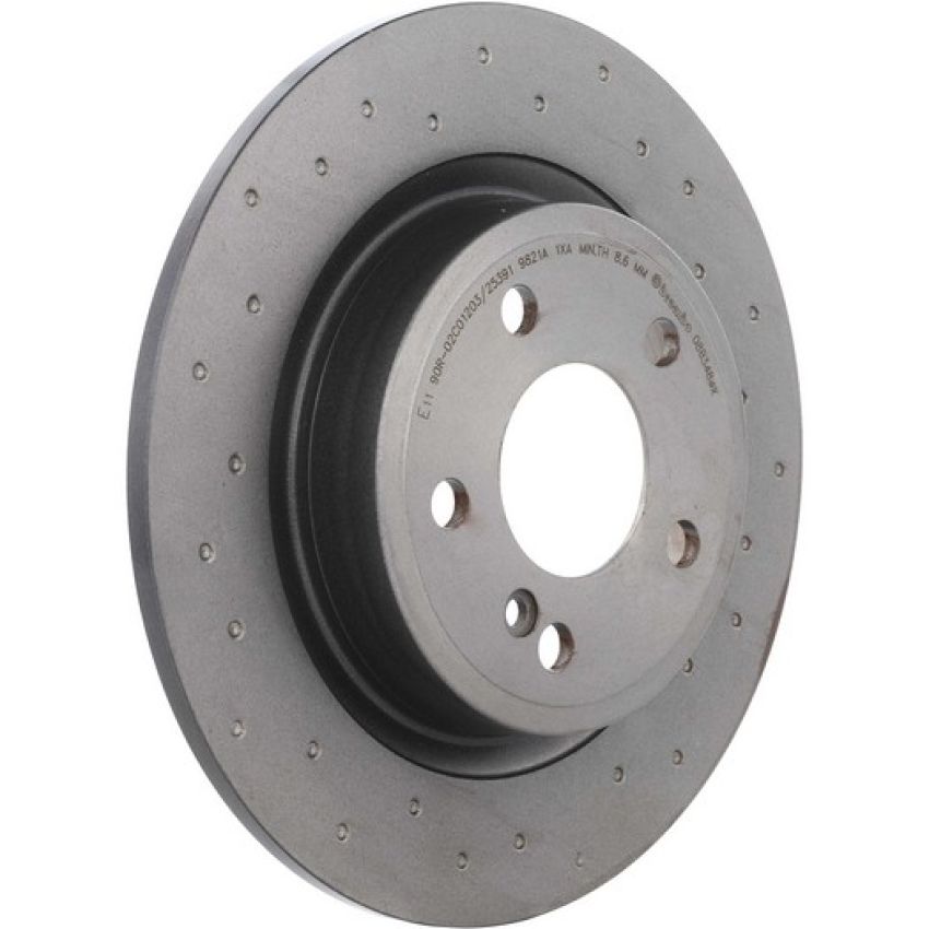 Brembo 08.B348.4X Premium UV Coated Rear Xtra Cross Drilled Brake Rotor