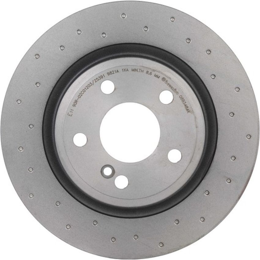 Brembo 08.B348.4X Premium UV Coated Rear Xtra Cross Drilled Brake Rotor