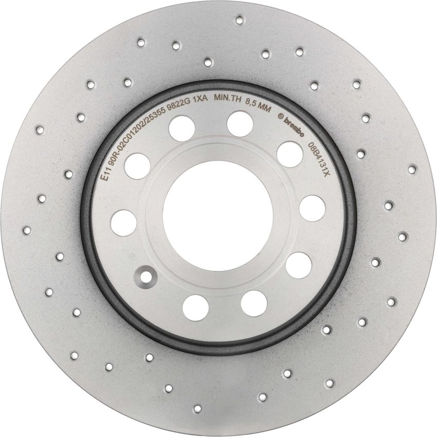 Brembo 08.B413.1X Premium UV Coated Rear Xtra Cross Drilled Brake Rotor