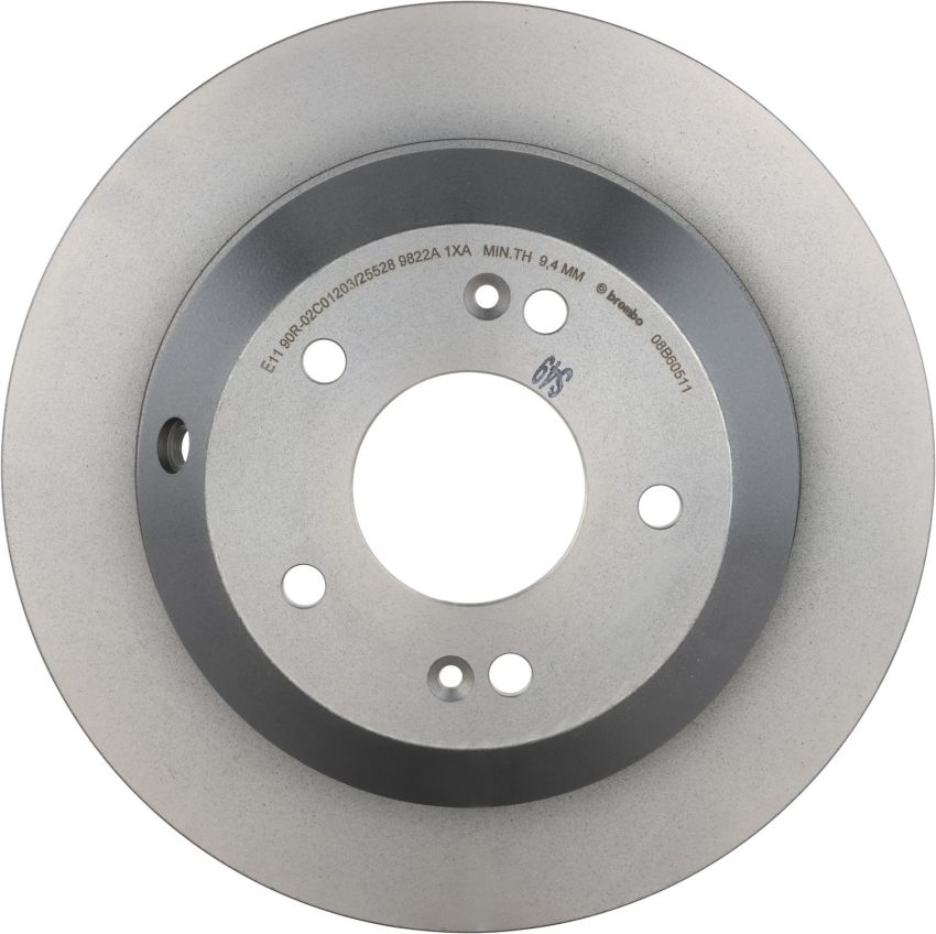 Brembo 08.B605.11 Brembo UV Coated Solid Brake Rotor
