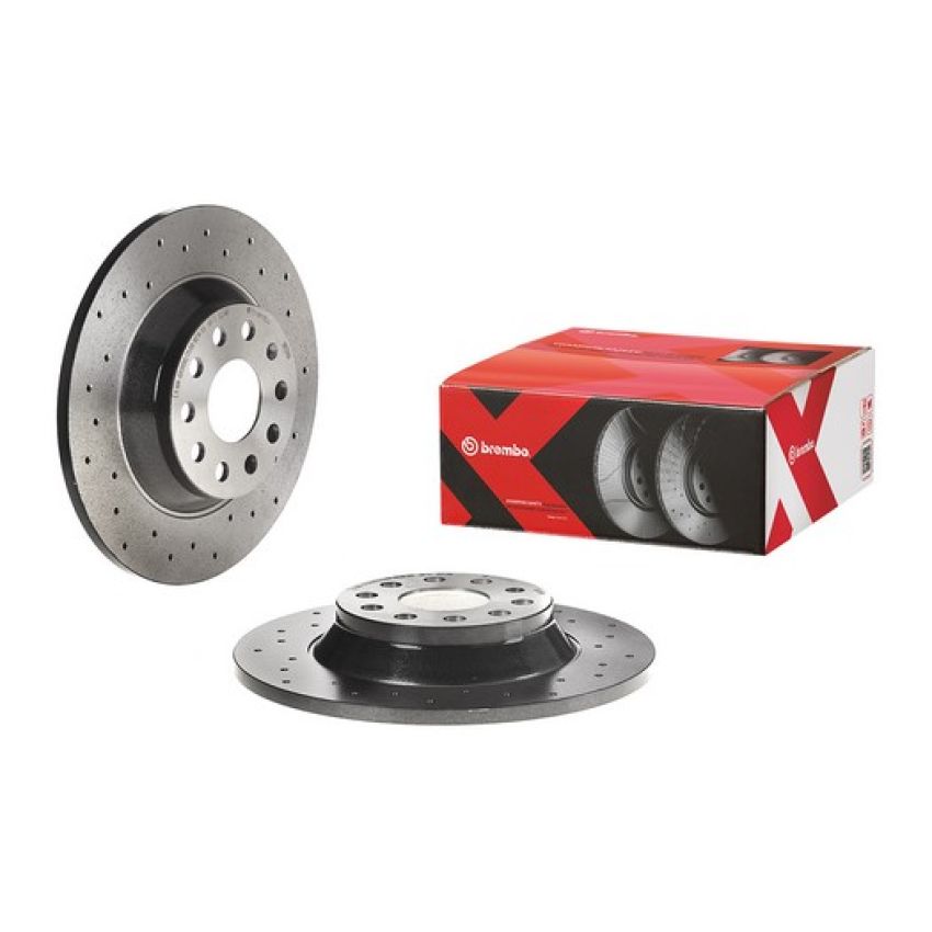 Brembo 08.C501.1X Premium UV Coated Xtra Cross Drilled Brake Rotor