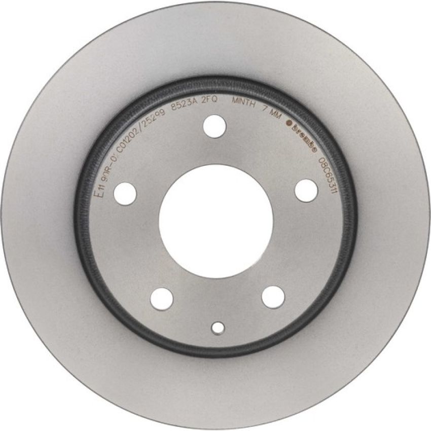 Brembo 08.C653.11 Brembo UV Coated Solid Brake Rotor