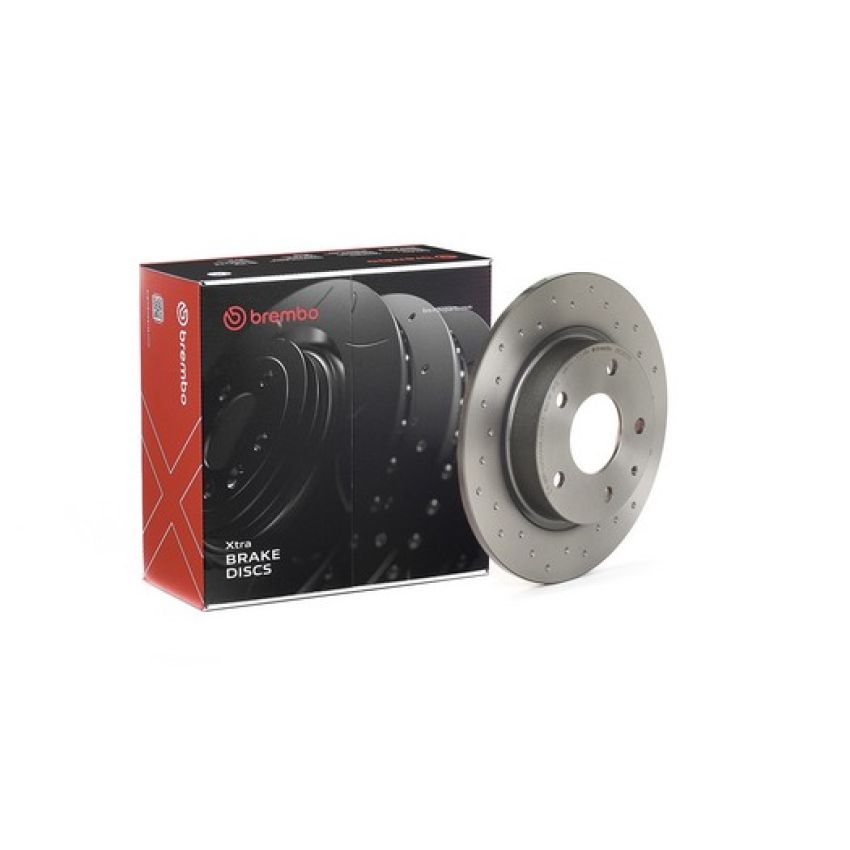 Brembo 08.C653.1X Premium UV Coated Xtra Cross Drilled Brake Rotor