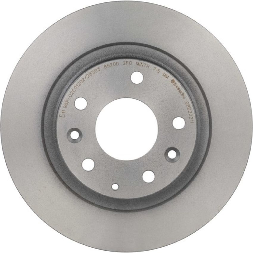 Brembo 08.D222.11 Brembo UV Coated Solid Brake Rotor
