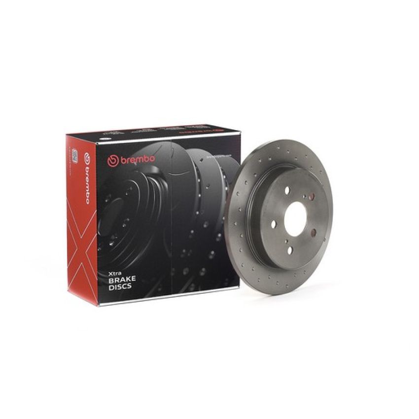 Brembo 08.D418.1X Premium UV Coated Xtra Cross Drilled Brake Rotor