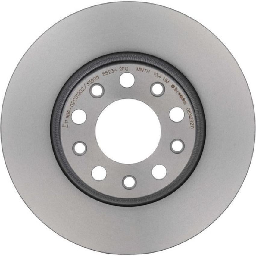 Brembo KT00638 Brembo ceramic brake pad and UV coated solid  brake disc kit