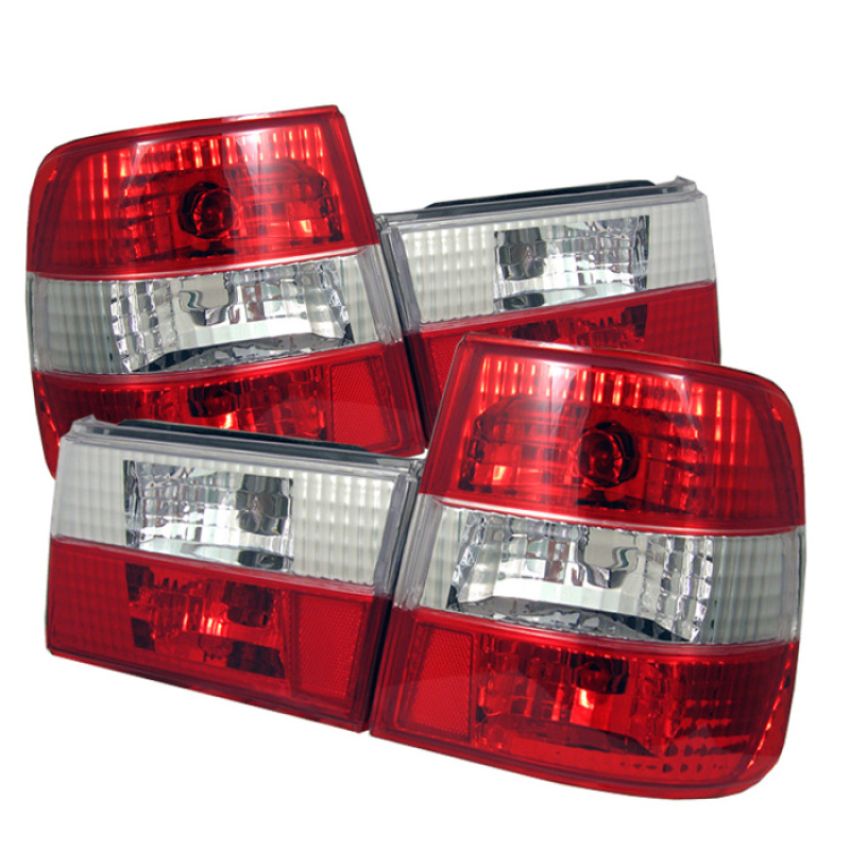 SPYDER 5000491 Euro Style Tail Lights - Red Clear