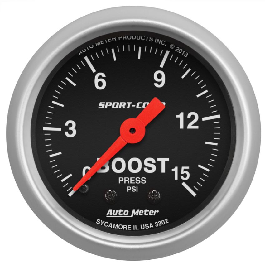AutoMeter 3302 GAUGE, BOOST, 2 1/16