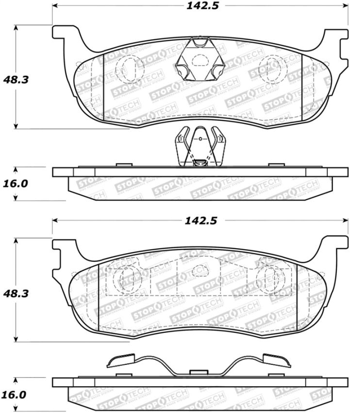 Stoptech 308.07110 Street Brake Pads