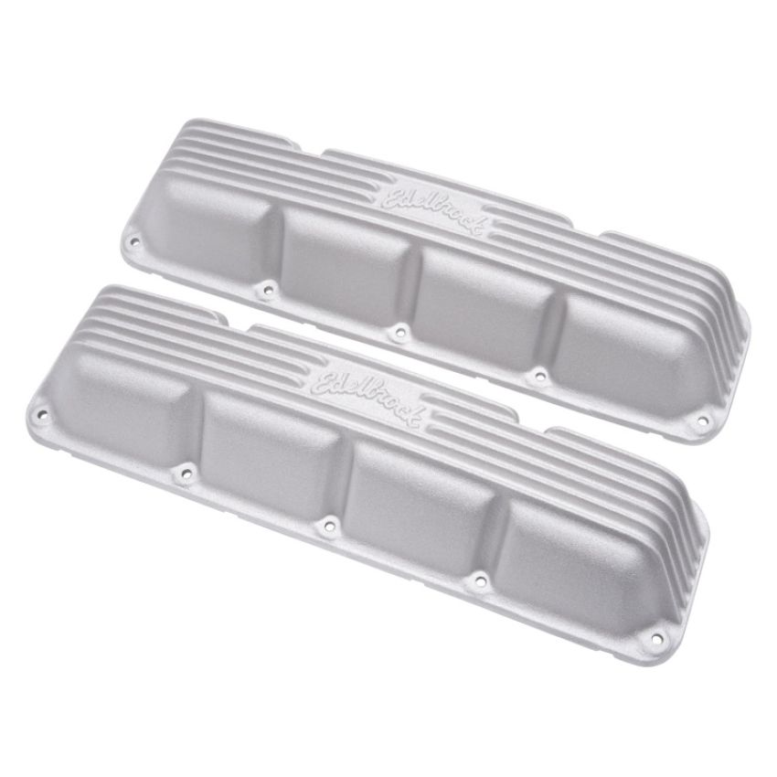 EDELBROCK EDE41999 Valve Cover Kit Classic Finned AMC/Jeep V8 67-91