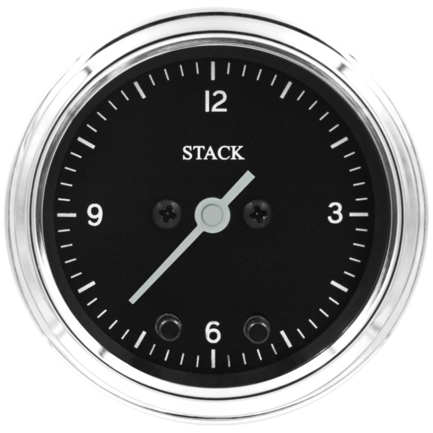 AutoMeter ST3317C Stack Analog Clock Gauge - Classic
