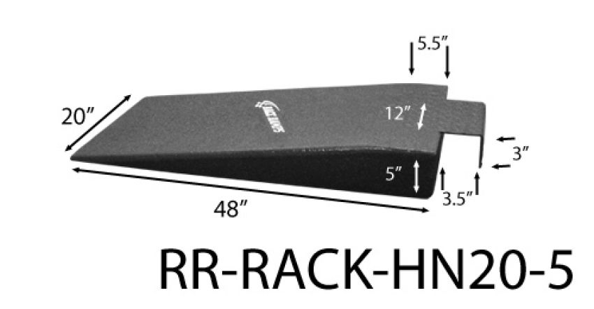 Race Ramps RR-RACK-HN20-5 5in. Hook Nose Extra Wide Ramps - 6.4 Degree Approach Angle
