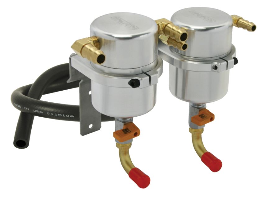 Moroso 85484 06-07 Subaru WRX/04-07 WRX/STi Air/Oil Separator Catch Can - Billet Aluminum