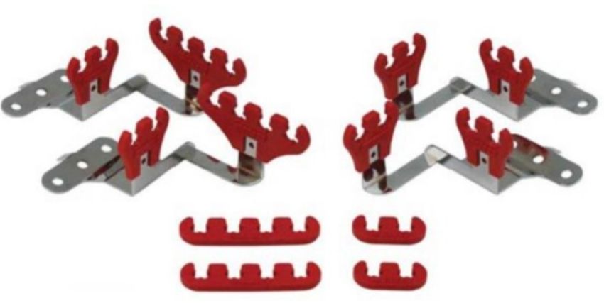 MOROSO MOR72141 Red Wire Loom Kit For SBC Center Bolt V/C