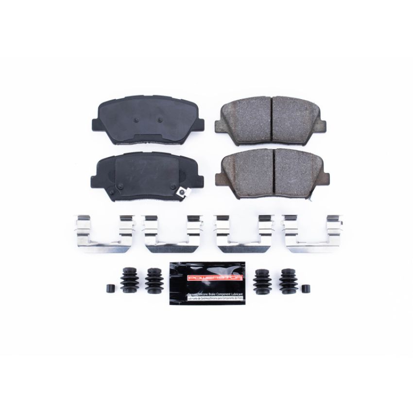 PowerStop Z23-1432 PowerStop - Z23 Daily Driver Carbon-Fiber Ceramic Brake Pads with Hardware Kit
