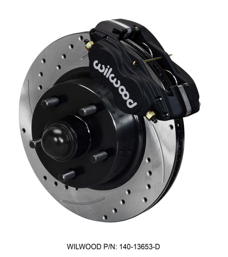Wilwood 140-13653-D Forged Dynalite-M Front Kit 11.30in 1 PC Rotor&Hub-Drill 60-68 Ford / Mercury Full Size