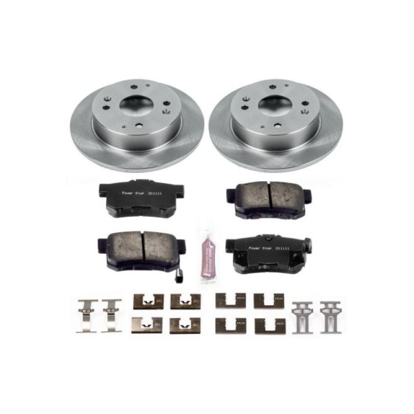 PowerStop KOE701 OE Stock Replacement Low-Dust Ceramic Brake Pad and Rotor Kit