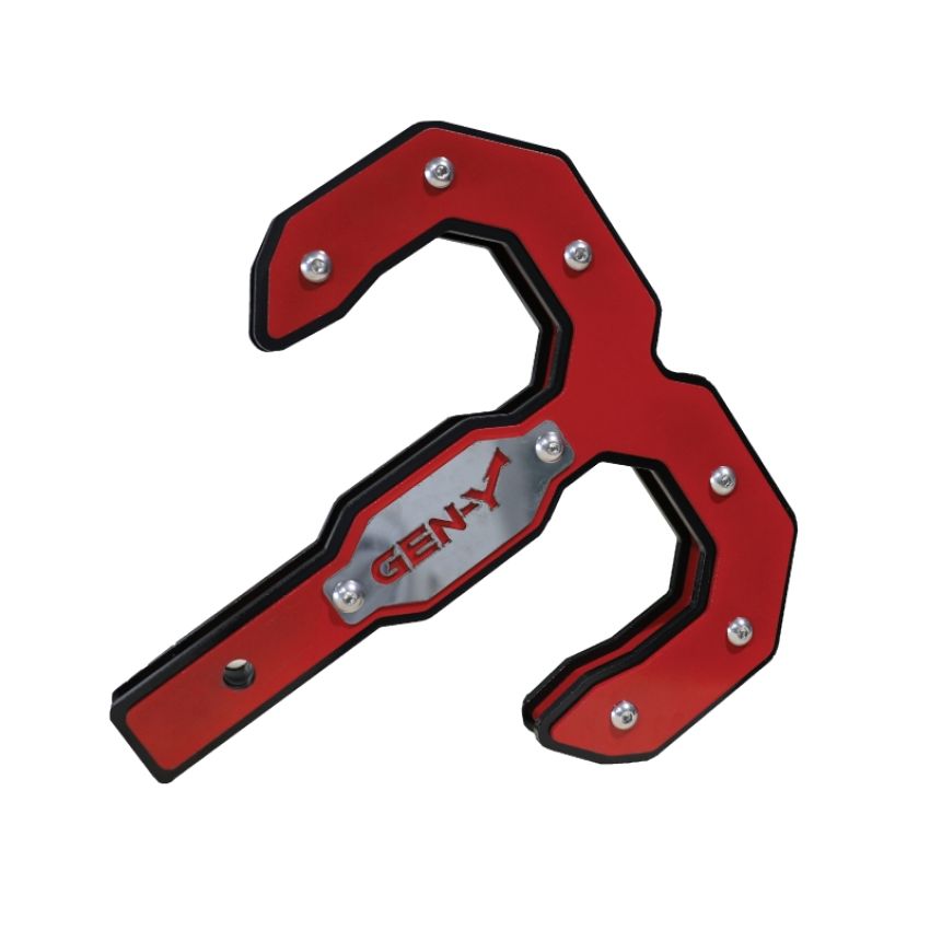 GEN-Y Hitch GH-0074 Gen-Y Hulk 2.5 32K Tow Hook 2.5in Shank - Black/Red