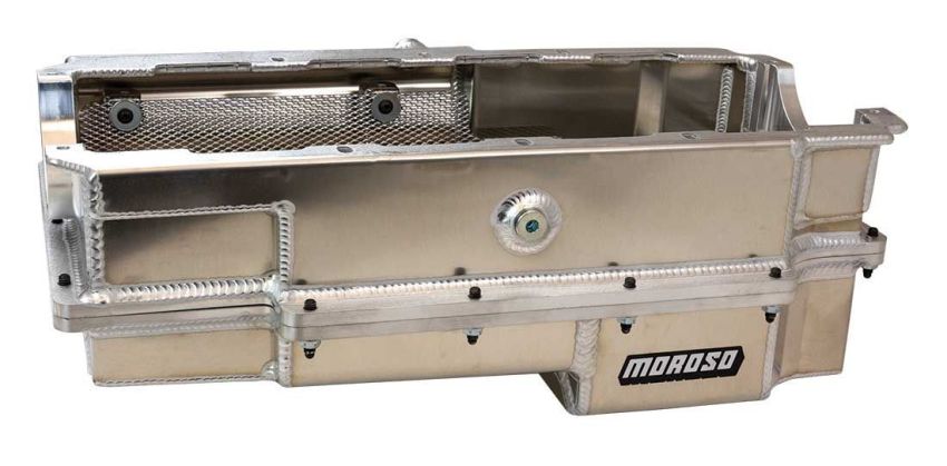 Moroso 20393 CN/Energy MFG/DRCE2 2-Piece Wet Sump Aluminum Oil Pan w/Double Power Kick Outs