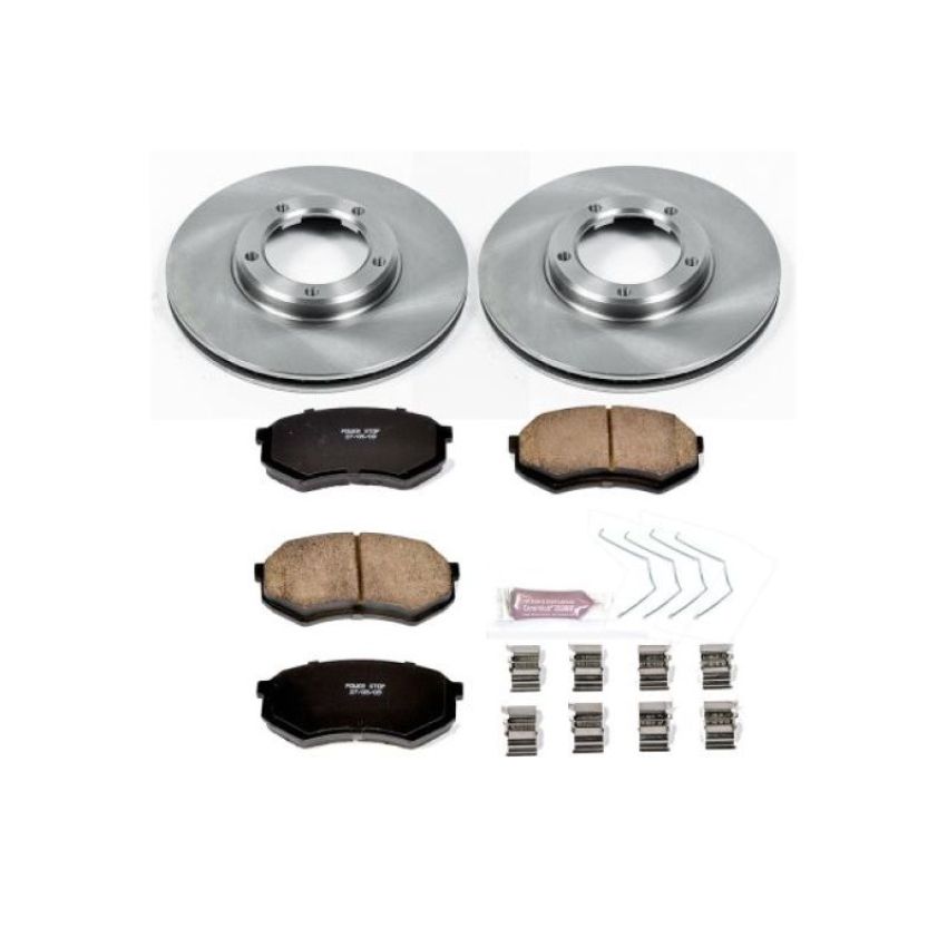 PowerStop KOE1232 OE Stock Replacement Low-Dust Ceramic Brake Pad and Rotor Kit
